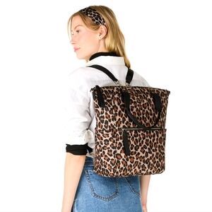Kate Spade Chelsea Leopard Large Convertible Backpack KI375 New Tags Detached